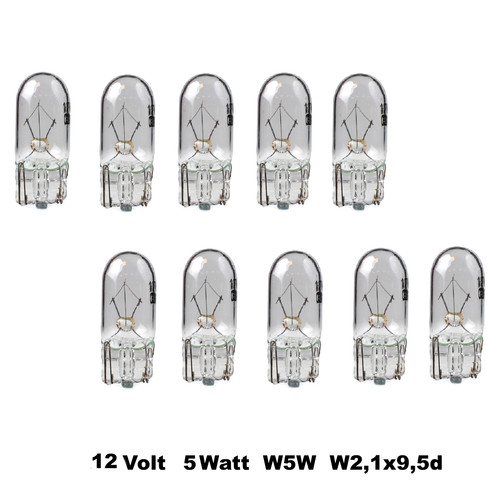 10x 12v 1x9 w5w - 10x, 5w