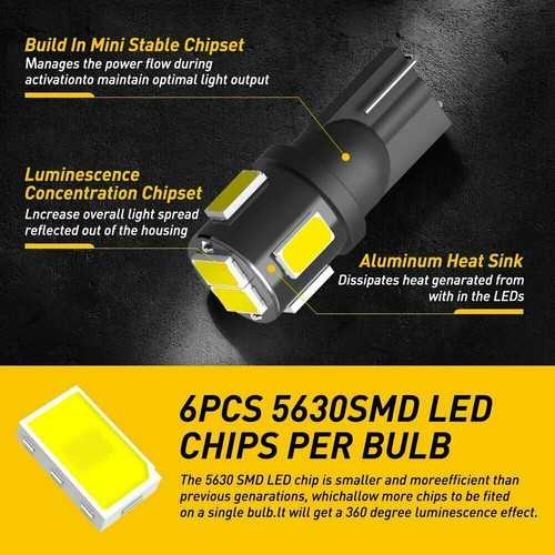 10x canbus t10 4smd - w, 5w